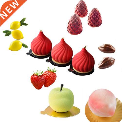 Meibum 28 Types Fruit Mousse Bking Mould Non-Stick Silicone