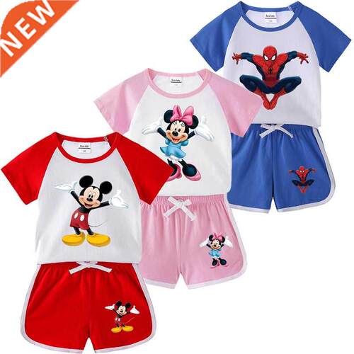 Children 2-piece Suit Baby Boy Summer New Mickey Mouse Carto