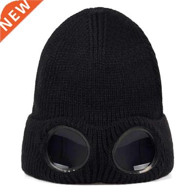 new masked wool hat fashion new with glasses headgear autumn