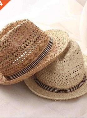 Summer beach sunscreen men's panama hat jazz casual male