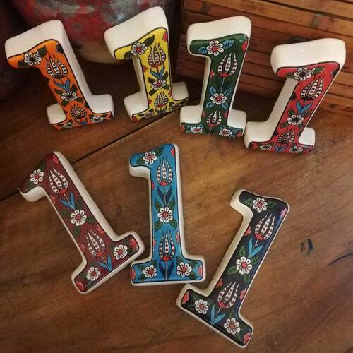 Large Ceramic Address Plaque Numbers House Sign Door Persona