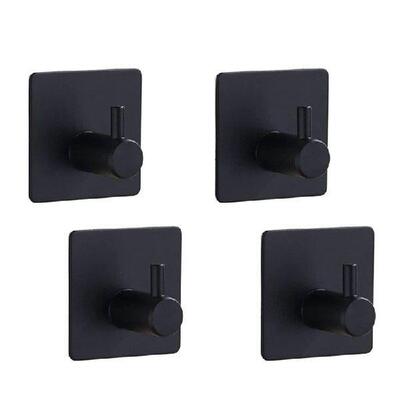 4Pcs Adhesive Hook Heavy Duty Metal Hook For Hanging Coat,