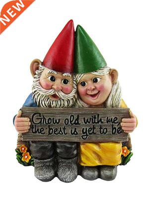 Cute Resin Dwarf Couple Art Sculpture European Country Elf