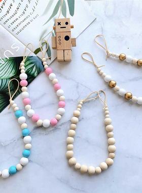 Curtain Tiebacks Home Wood Beaded Straps Blind Cord