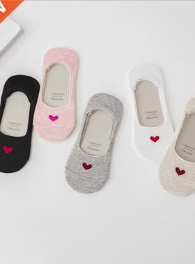 5 paires New Product Woman Socks Love heart Socks Silica Ge