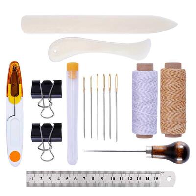 1set Professional Leather Craft Tools Kit Hand Sewing Stitch