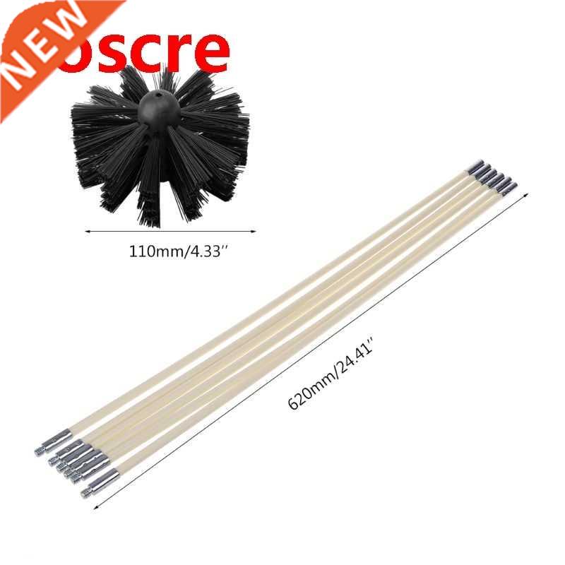 Nylon Brush Wth 6pcs Long Handle Flexble Ppe Rods For Ch