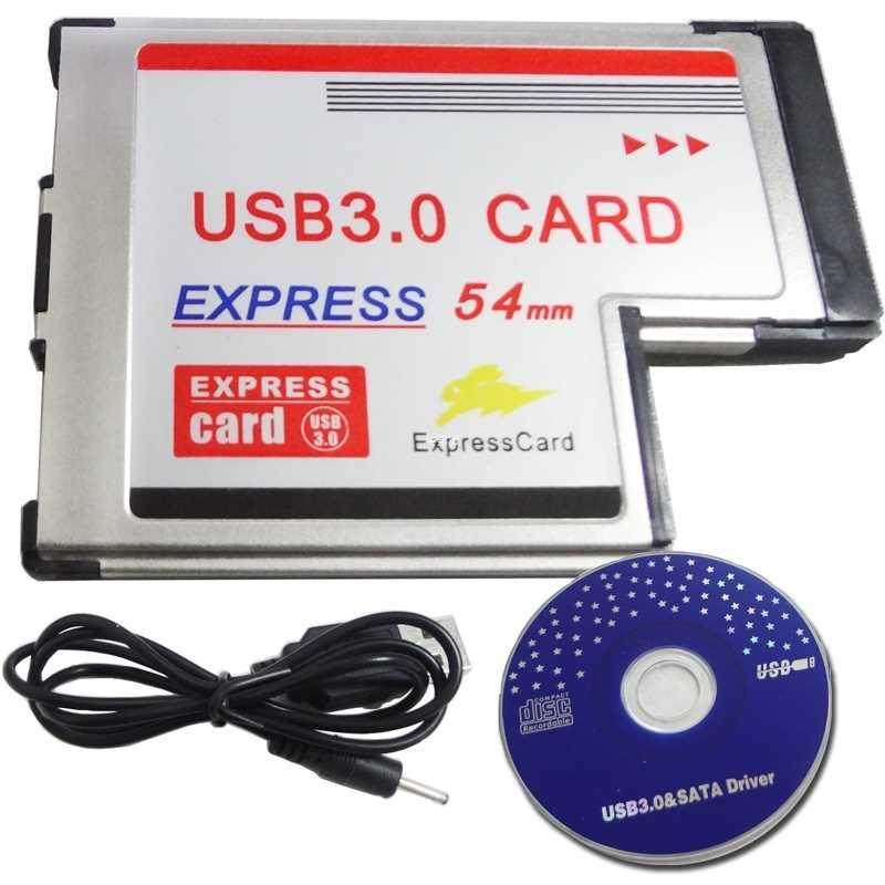 Dual 2 Port USB 3.0 ExpressCard Adapter 5Gbps USB HUB Expres