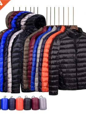 New Brand Autumn Winter Light Down Jacket Men's Fashion Hood