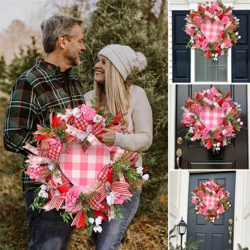 Valentine's Day Wreath Mesh Valentine's Day Wreath