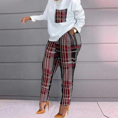 woen 2022 spring autun pant suits color atching sweatshir