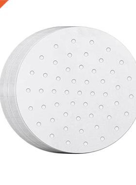 100pcs 15-20cm Air Fryer Liners Perforated Non-stick Mats