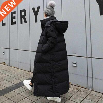 Parka Coat Extra Long Wnter Jacket Women Hooded Pocket Zpp