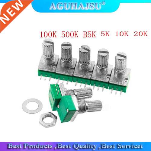 5pcs RK097N 5K 10K 20K 50K 100K 500K B5K with a switch audio