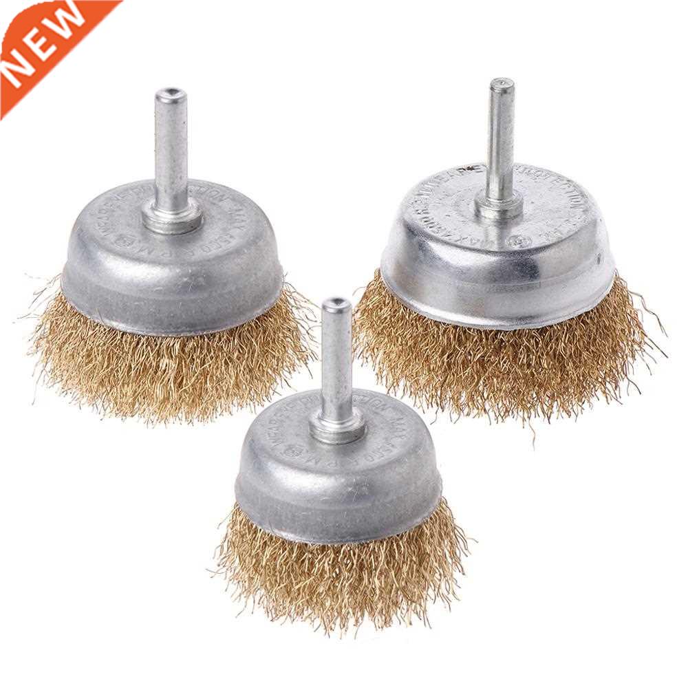 1 Pcs Bowl Wire Brush 6mm Shank Diameter Flat Steel Wire Whe