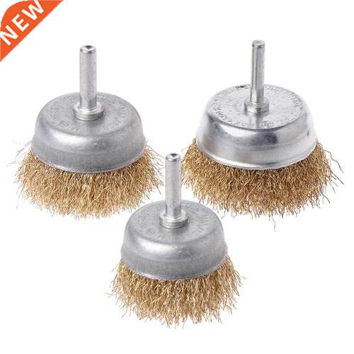 1 Pcs Bowl Wire Brush 6mm Shank Diameter Flat Steel Wire Whe