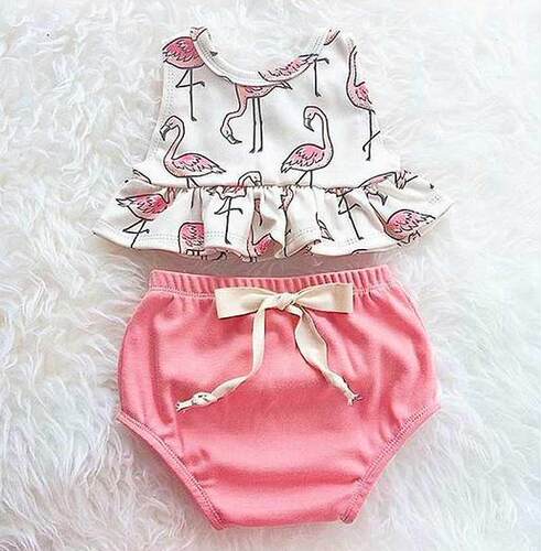 Citgeett sUMMER 2Pcs Set Newborn Baby Girls Outfits Cotton S