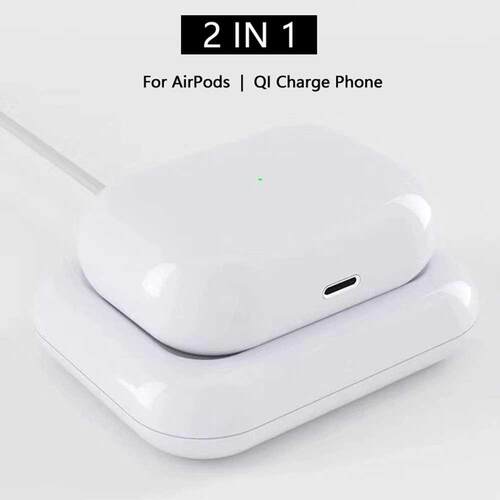 2 in 1 7.5W QI Wireless Chger Dock Station Pad For Airpod