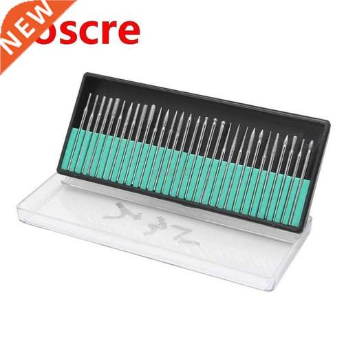 30pcs Diamond Coated Burs Drill bits Millers metal Jewelers