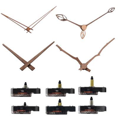 10sets Quartz Wall Clock Movement Walnut Wooden hands Kit Sp