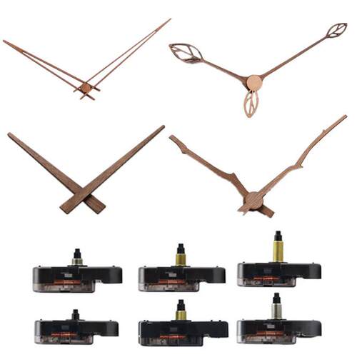 10sets Quartz Wall Clock Movement Walnut Wooden hands Kit Sp