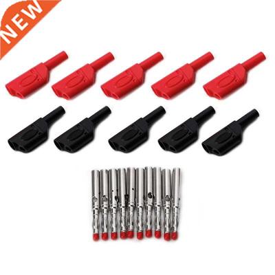 10Sets 4mm Male Retractable Sheath Stackable Banana Plug Wir