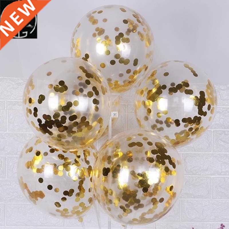 10pcs/lot Glitter Confetti Latex Balloons Romantic Wedding图片