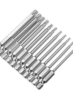 175mm T6-T40 Hex Torx Head Drill Bits Set S2 Steel Hand Tool