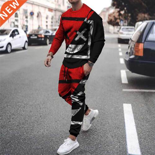 Tracksuit Set Men's Clothing 2 Pcs Summer Sports Suit 3d Pri