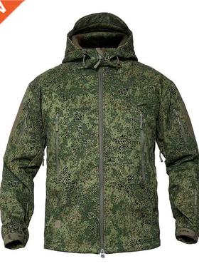 MEGE Men's Military Camouflage Fleece Tacti Jacket Men Wa