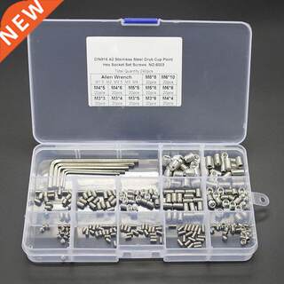 240Pcs Grub Screw Cup Point Hex Head Socket Set M3x3 M3x4 M3