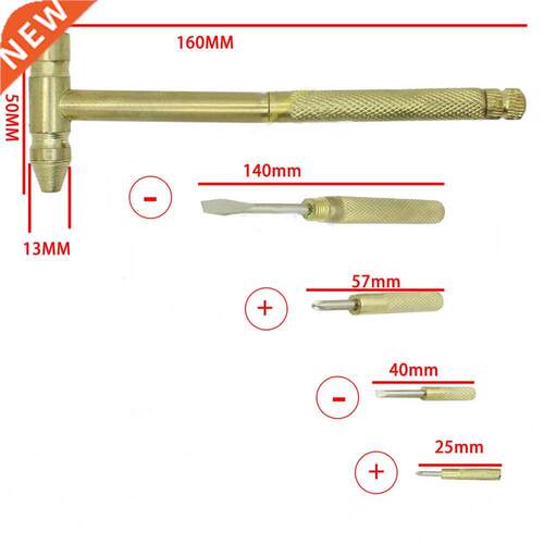 New 6 in 1 Micro Mini Multifunction Multi Brass Hammer 3 kin
