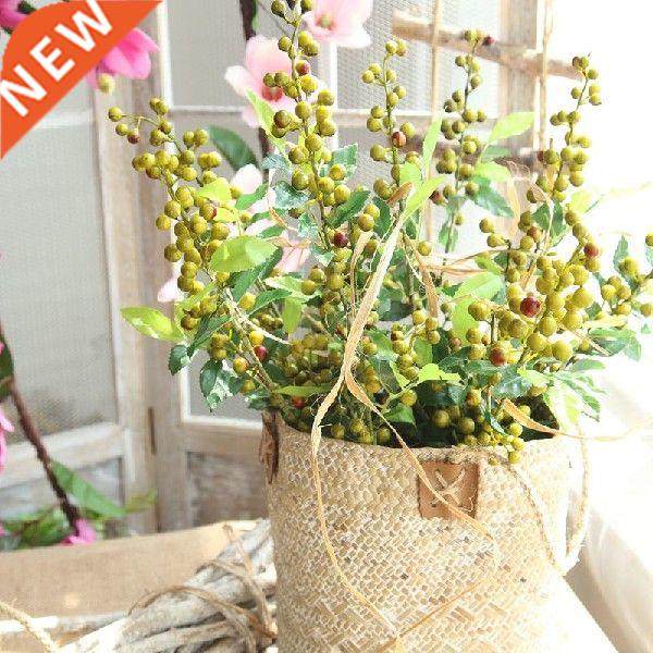 Mult color Artfcal flowers berry branch frut fake foam