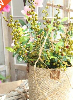 Mult color Artfcal flowers berry branch frut fake foam