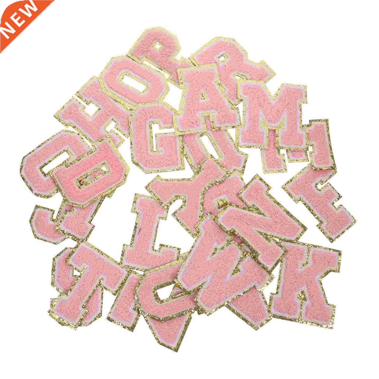 26 Pcs English Letter Sewing Patches Embroidery Appliques - 实物图