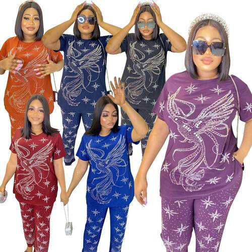 5xl Large size fat MM fashion African two-piece set大码套装