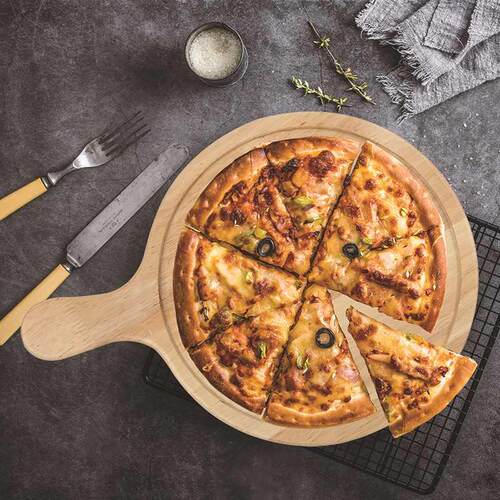1pcs Big Pine Wood Pizza Plate Natural Color Pizza Tray Wood