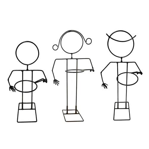 Human Shape Iron Art Tall Plant Rack Flower Pot Holder