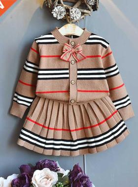 Baby Girl Clothes Set Autumn Winter 2022 New Fashion Striped