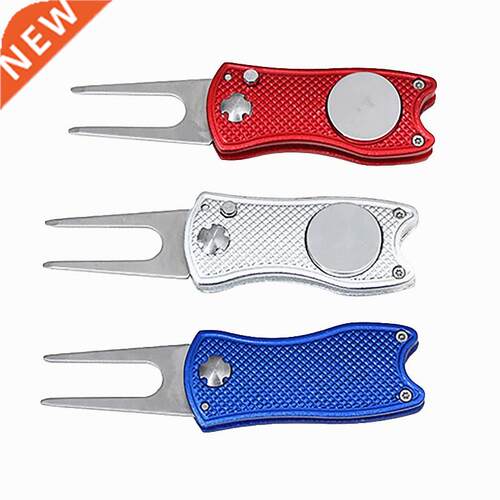 2020 New Mini Foldable Golf Divot Tool Marker Pitch Cleaner