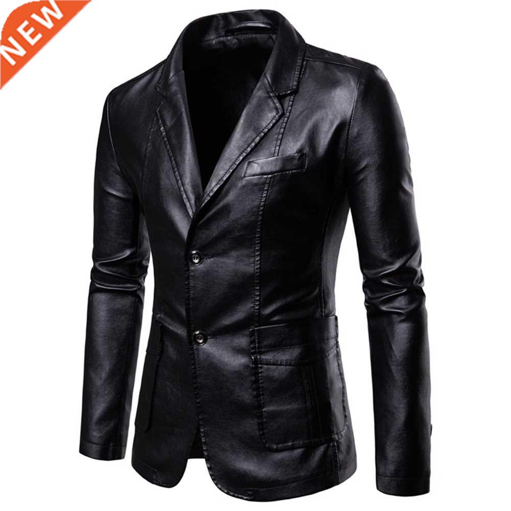 Leather Jacket 2022 Spring and Autumn New Fashion Casual Men图片