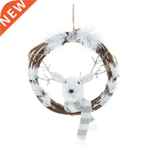 11 Inches Christmas Elk Wreath Artificial Wreaths Front Door