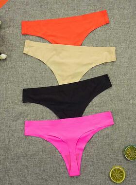 3Pcs/Lots Seamless Thongs Panties Women Underwear Ice Silk S