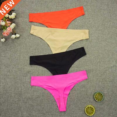 3Pcs/Lots Seamless Thongs Panties Women Underwear Ice Silk S