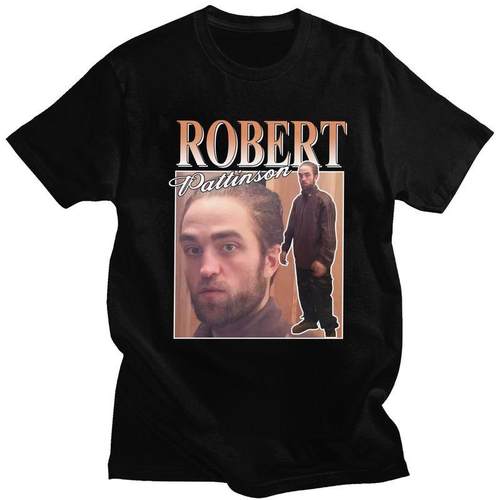 Funny Robert Pattinson Standing Meme T Shirt for Men Soft Co