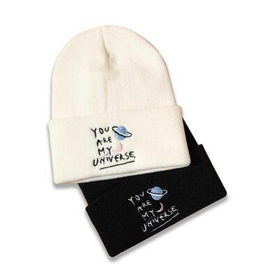 Kpop Bangtan Boys Knitted hat MY UNIVERSE Letter Embroidery