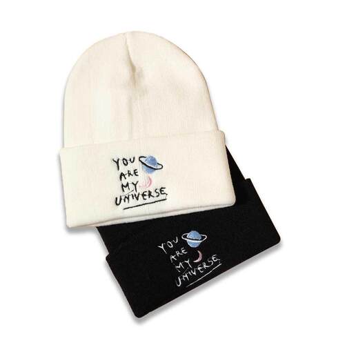 Kpop Bangtan Boys Knitted hat MY UNIVERSE Letter Embroidery