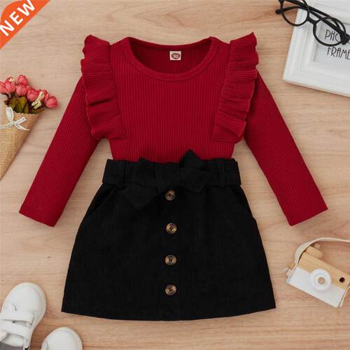 Ma&Baby 9M-4Y Toddler Kid Girls Clothes Set Knitted Swea