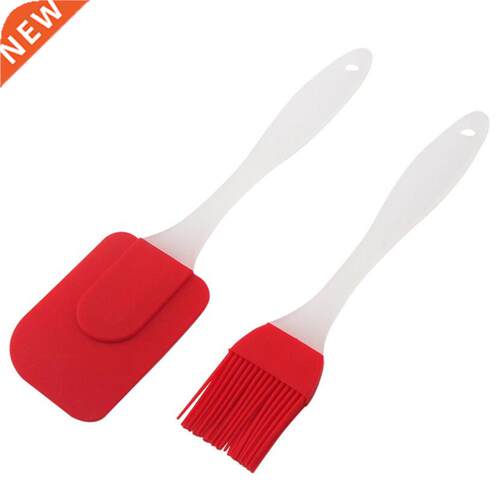 2PCS/ Set Silicone Spatula Barbeque Brush Cooking Utensil To