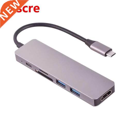 USB HUB Type-C Adapter 6 in 1 USB C to USB 3.0 HDMI-Compatib